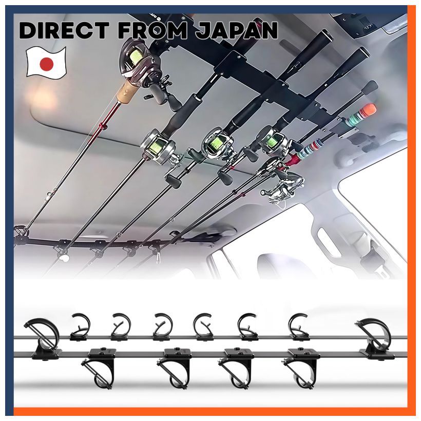 Rod Holder Car Fishing Rod Storage Belt With Clips Ceiling Mount Type Adjustable Strap