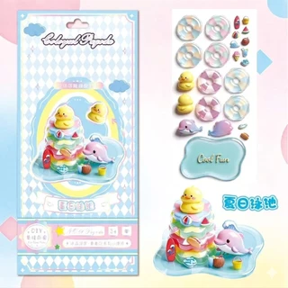 น่ารัก 3D สติกเกอร์คริสตัล DIY Handmade Puffy สติกเกอร์ Stackable ของเล่น Kawaii ตกแต่งสําหรับเด็ก
