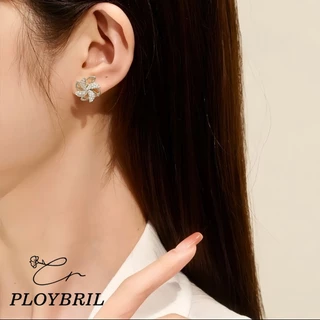 PLOYBRIL✨ต่างหูเงินแท้ Turn Of Fortune ต่างหูเงินแท้925 ต่างหูแฟชั่น ตุ้มหูเงินแท้ ต่างหูสไตล์กาหลี E065