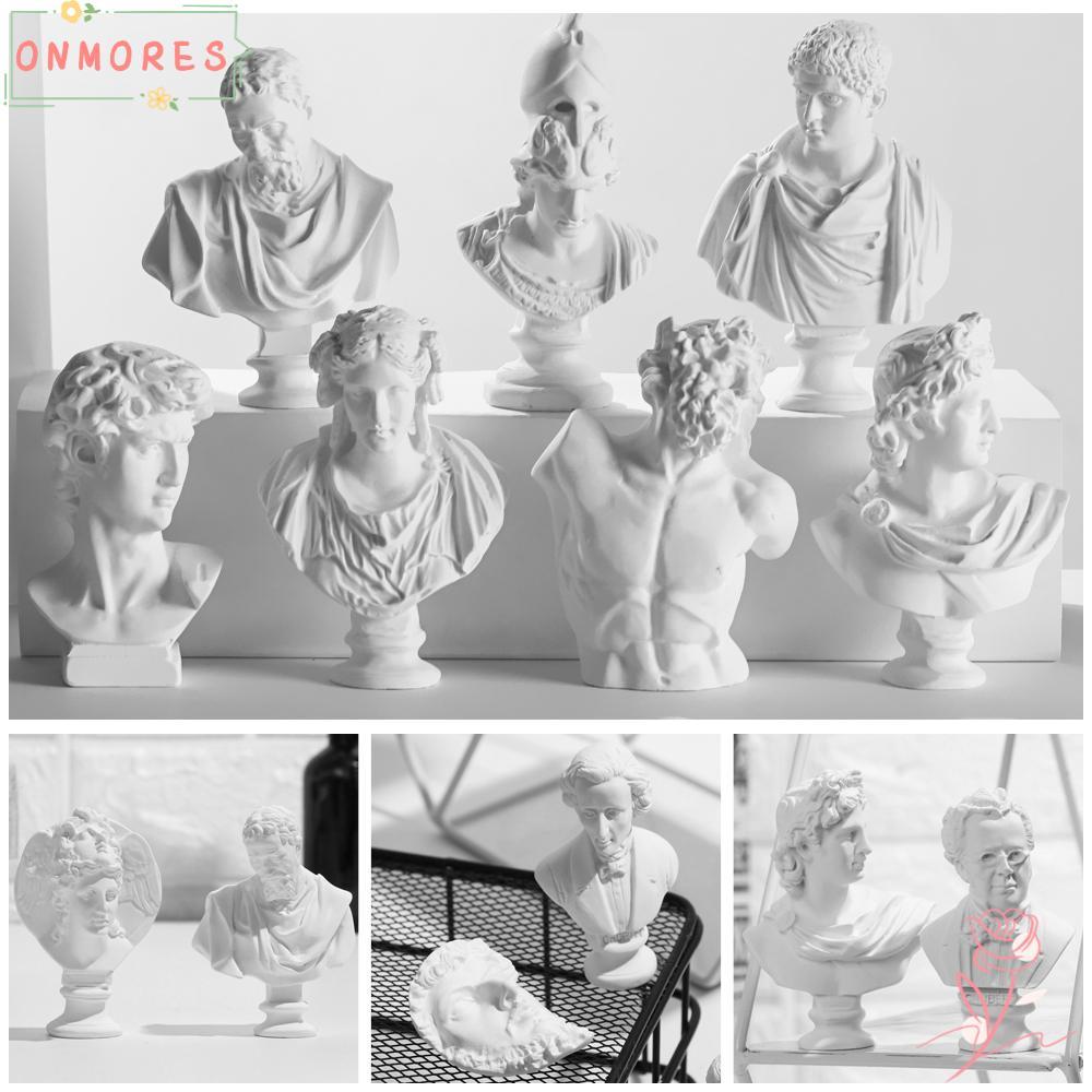 ONMORES รูปปั้นปูนปลาสเตอร์ Mini ตุ๊กตาเดสก์ท็อปเครื่องประดับ Nordic หัตถกรรมตํานานกรีก