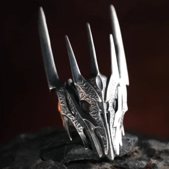 <ลอร์ดออฟเดอะริงส์> Dark Lord Sauron Magic Ring, แหวนเปิดของผู้ชาย, แหวนพิเศษเฉพาะตัวจากภาพยนตร์, สำหรับนิ้วชี้