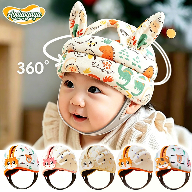 Aoduoyaya หมวกกันกระแทกเด็ก วัยหัดเดิน หั 360 องศา ป้องกันการกระแทก หมวกนิรภัยเด็ก สามารถปรับได้
