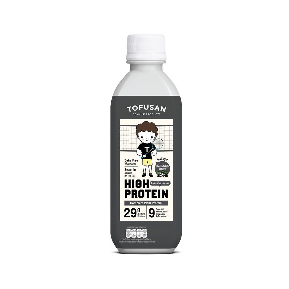 [สินค้าส่งด่วน] โทฟุซัง นมถั่วเหลือง โปรตีนสูง รสงาดำ 350 มล. TOFUSAN HIGH PROTEIN SOY MILK BLACK SE