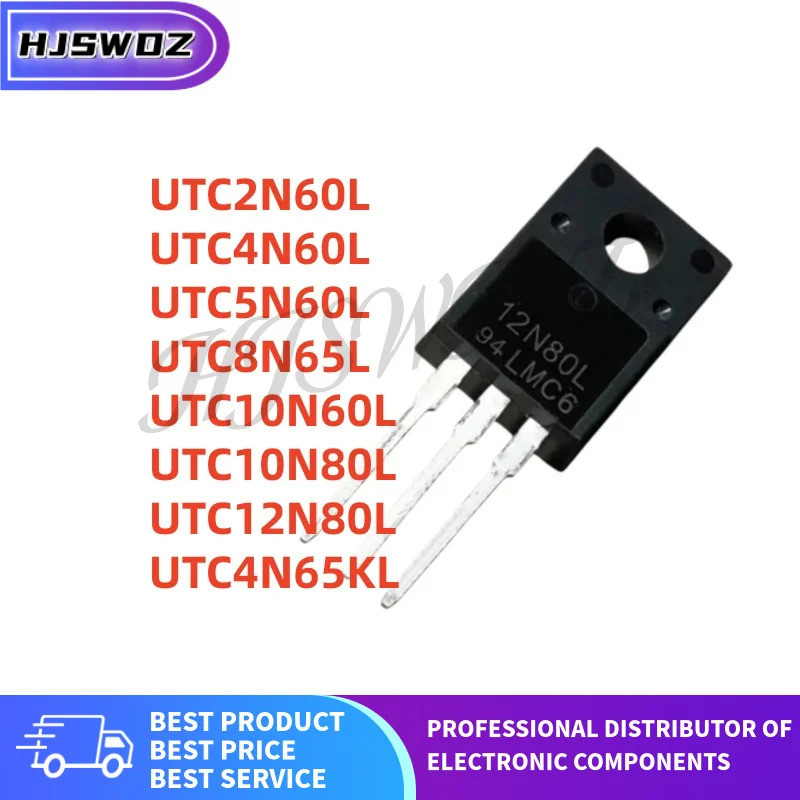 10PCS TO-220F UTC2N60L UTC4N60L UTC5N60L UTC8N65L UTC10N60L UTC12N80L UTC4N65KL UTC10s ที่ดีที่สุดใน