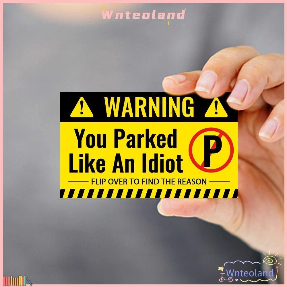 WNTEOLAND 100 ชิ้นการ์ดที่จอดรถไม่ดีพร้อมเหตุผลวิโอลาหลายเหตุผลกระดาษแข็งการ์ดจอดรถคุณจอดเช่นการ์ด I