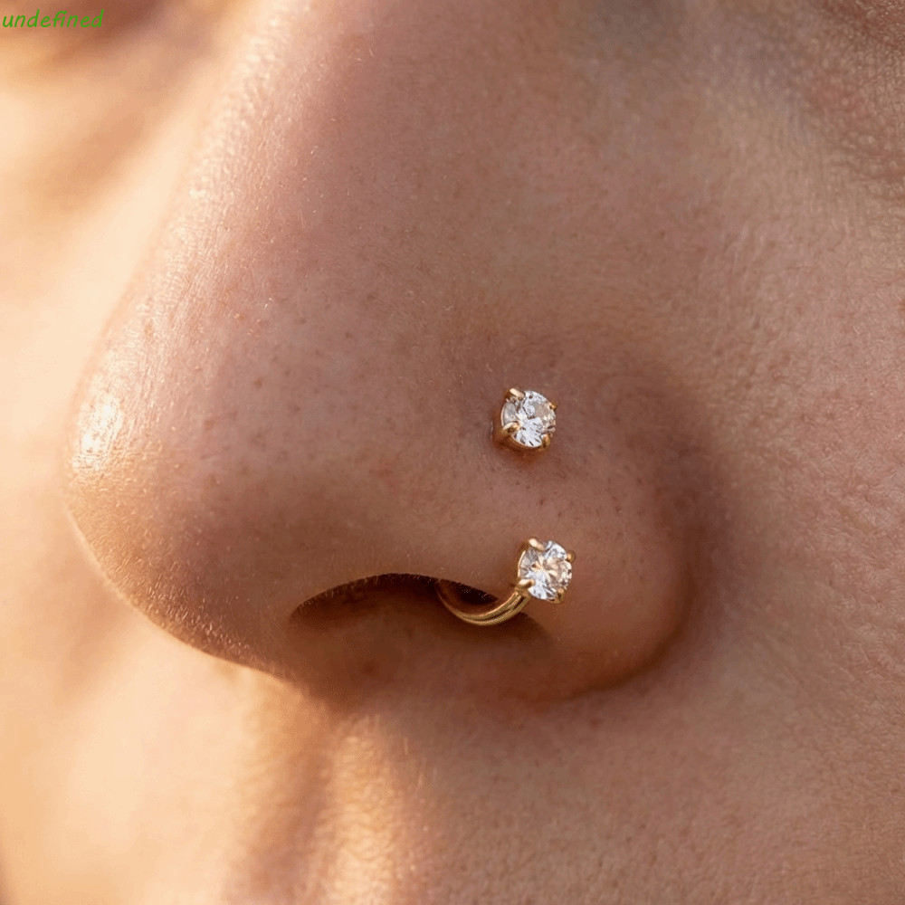แหวนจมูกและต่างหูทรงแฟชั่น สแตนเลส Zirconia สำหรับการเจาะ Helix และ Daith สวมใส่ได้ตลอดวัน
