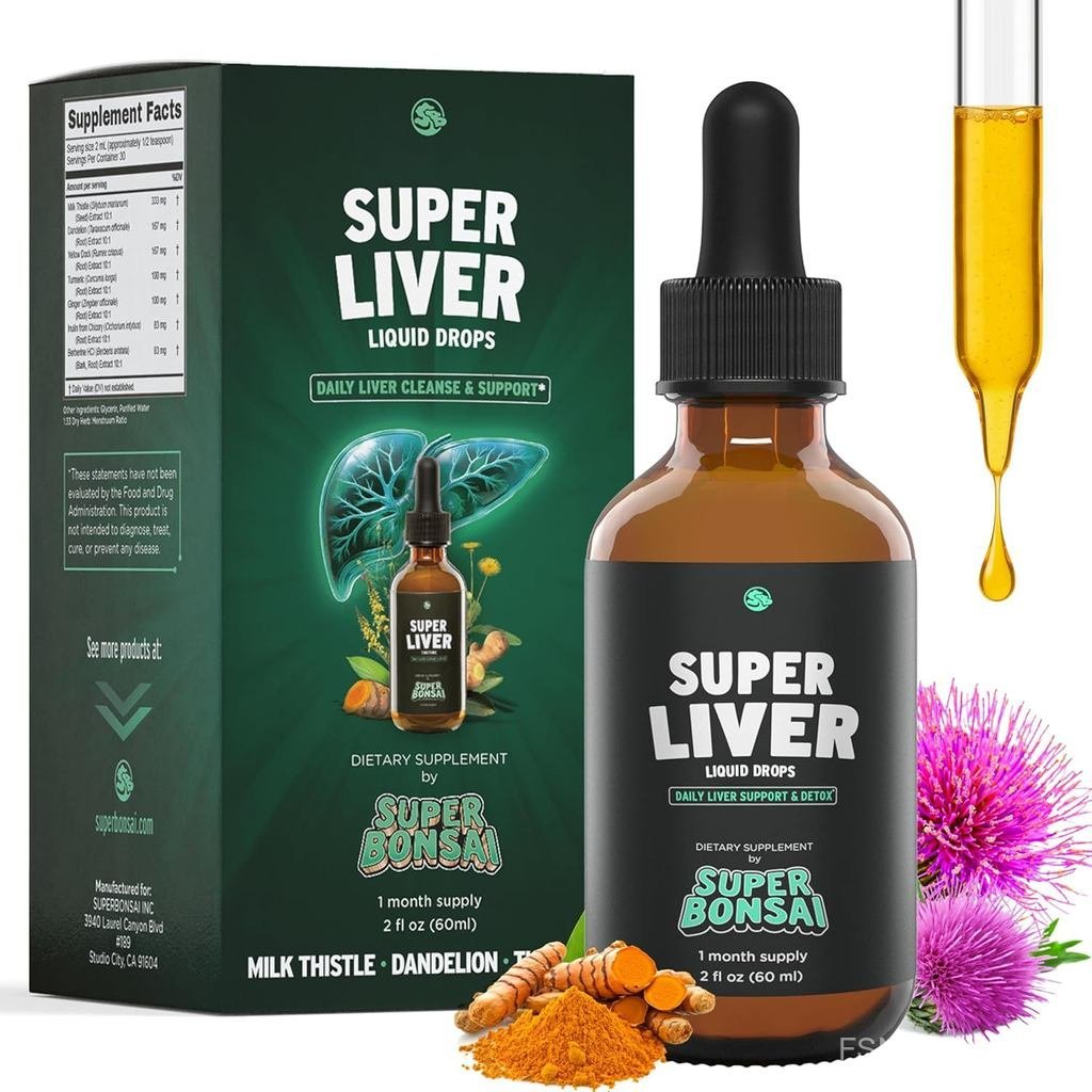 SuperBonsai Super Liver Support with Milk Thistle - ตับธรรมชาติทั้งหมด Cleanse Detox & Repair Aid - 