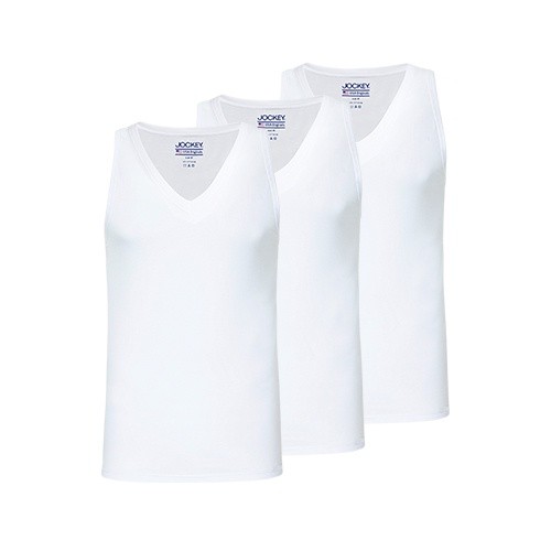 SG2 Jockey 3 ชิ้น Men V คอกล้ามเนื้อ Tee Cotton JMN177832WHT WHT