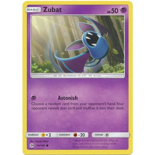 [การ์ดโปเกมอน TCG] Zubat - 54/149 - ทั่วไป