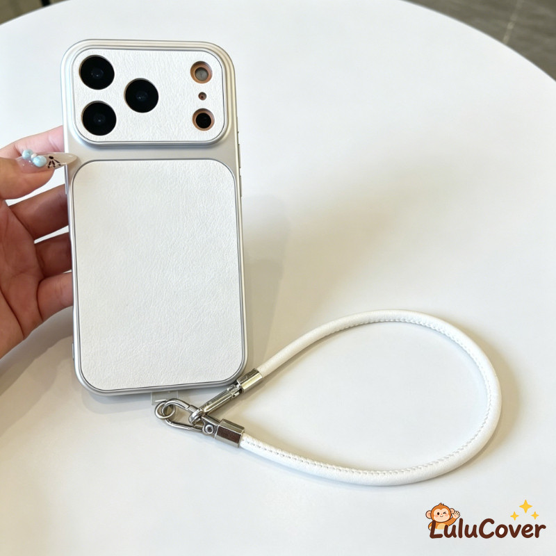 หรูหราสีขาว PU หนังสายคล้องมือสําหรับ Redmi K90 Pro Max K80 K70 K70E K60 K60E K50 Ultra K50i K40 K40S Turbo 5 Max 4 Pro Simple ปลอกธุรกิจกล้องฝาครอบป้องกัน ราคา ถูกที่สุด ดีลบีเคเค แกลเลอรีภาพที่ 7