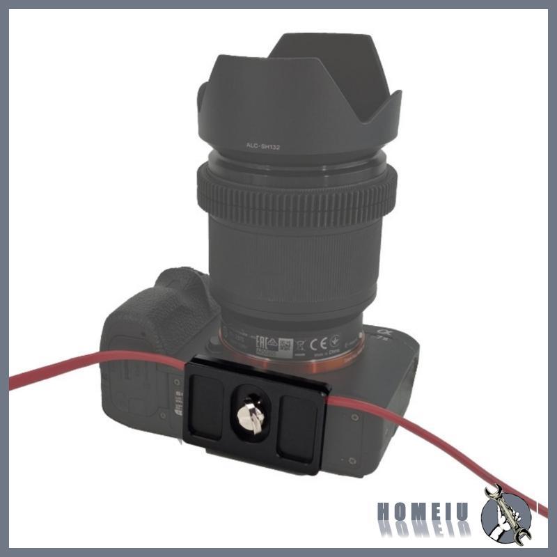HOMEIU Secure Cable Lock Camera Arca Tether Cable Clamp สําหรับกล้อง DSLR Mirrorless
