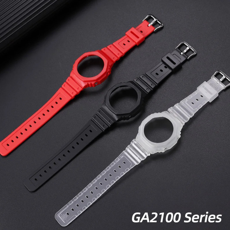 Resin strap watch case for Casio g shock GA2100 2110 GA-B2100 Outdoor Sport men's and women's strap 