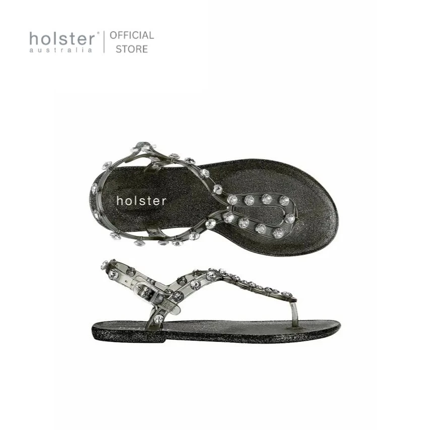 holster australia รองเท้าแตะรัดส้นผู้หญิง supermodel glitter สี pewter
