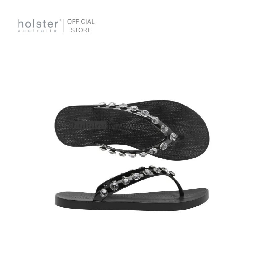 Holster รองเท้าแตะผู้หญิง Waikiki Solid สี Black