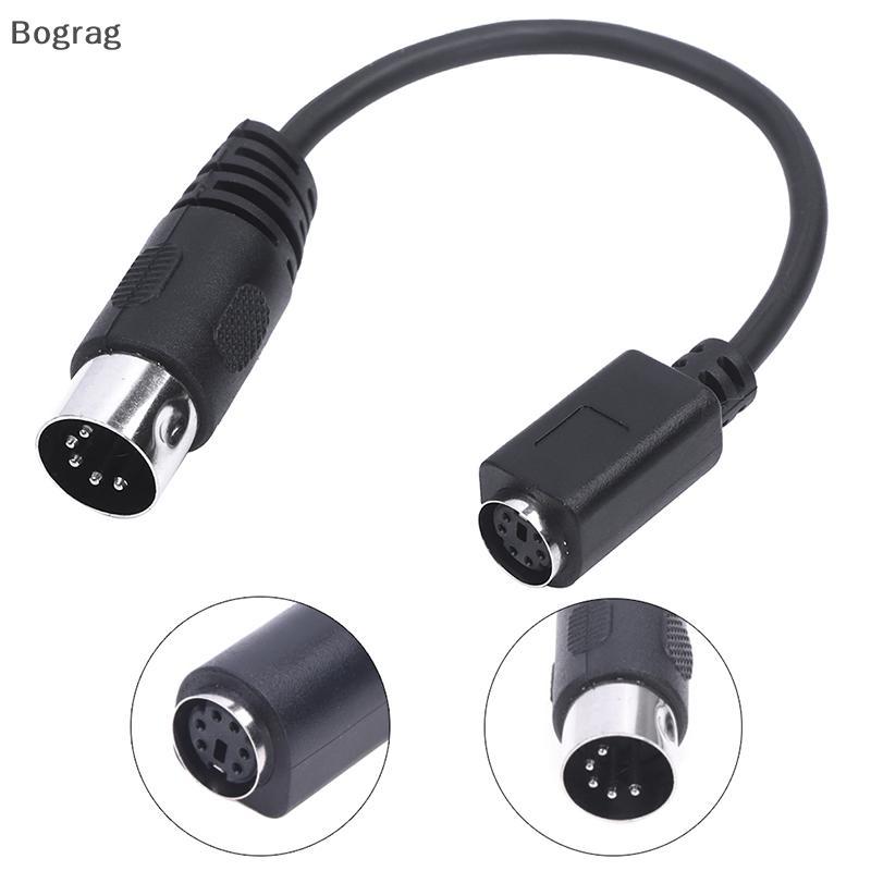 [Bogr] MD 6-pin Female to DIN 5-pin Male Cable Ps2 Keyboard and Mouse Transmission Cable COD