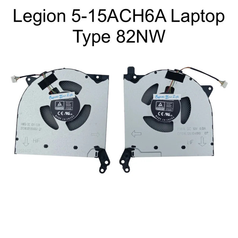 FZLaptop พัดลมระบายความร้อนสําหรับ Lenovo Legion 5-15ACH6A 82NW 17ACH6H 82JY CPU GPU พัดลม Cooler 5H