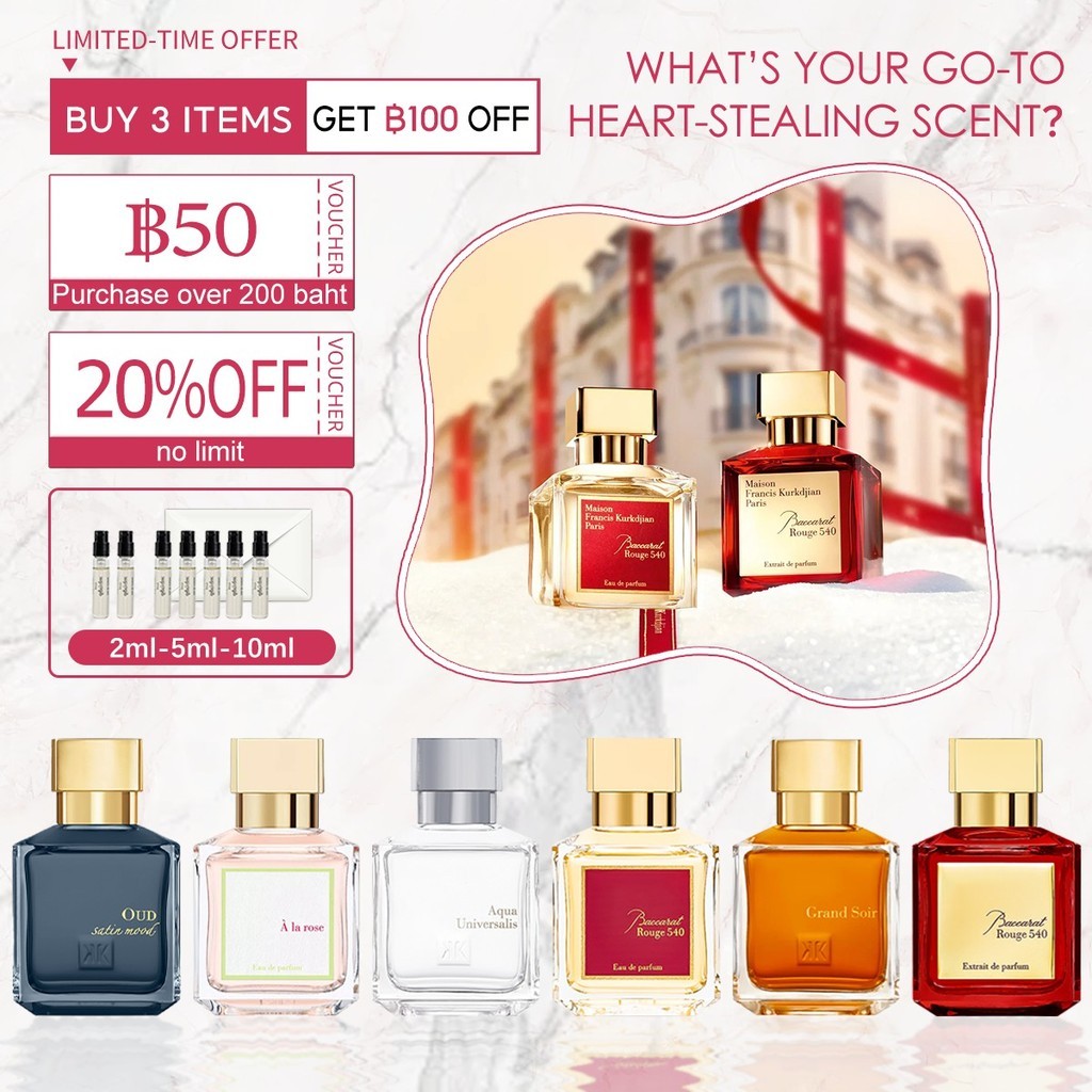 【พร้อมส่ง✈️】แท้💯% A La Rose EDP & rouge 5.4.0 & rouge 5.4.0 Extrait 2ml/5ml/10ml กลิ่นหอมยาวนาน น้ําหอม unisex
