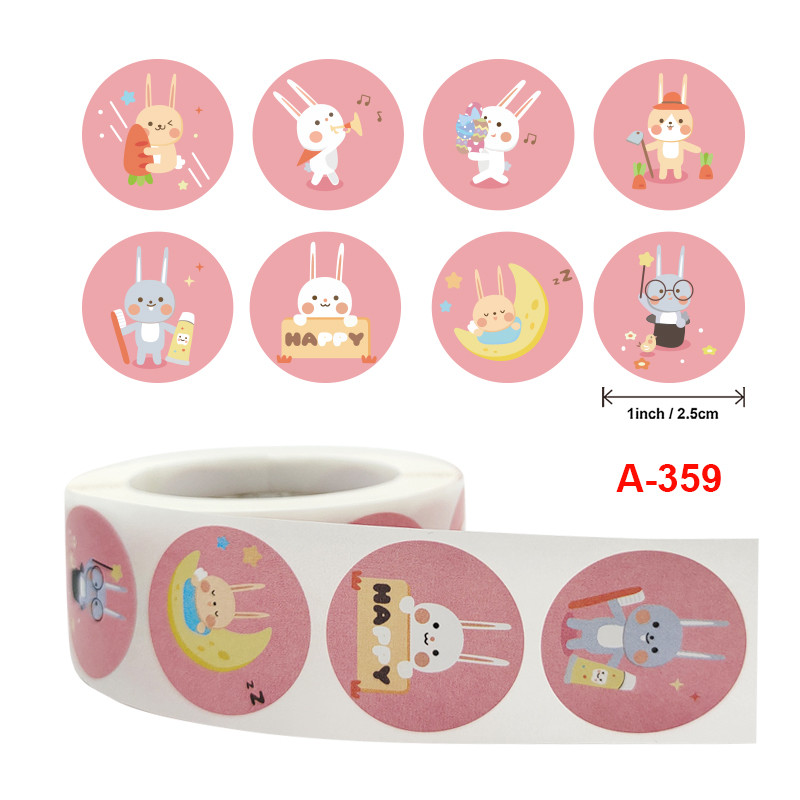 Easter Easter Cute Bunny Easter Egg สติ๊กเกอร์ตกแต่งการ์ตูน Amazon Holiday ป้ายกาวในตัว
