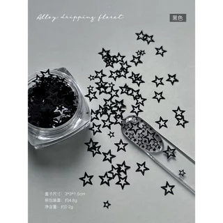 ใหม่ Hollow Five-pointed Star อุปกรณ์ทําเล็บผสม Strobe Star เลื่อมตกแต่งเล็บ Patch วัสดุแพคเกจ