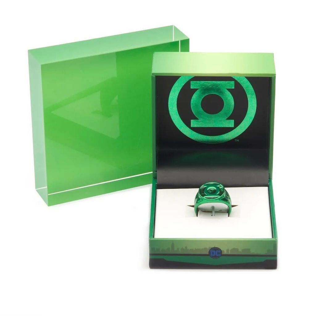 แหวนประทับตราสีเขียว Marvel Green Lantern จากภาพยนตร์ Avengers Alliance ของสะสมสำหรับแฟนๆ
