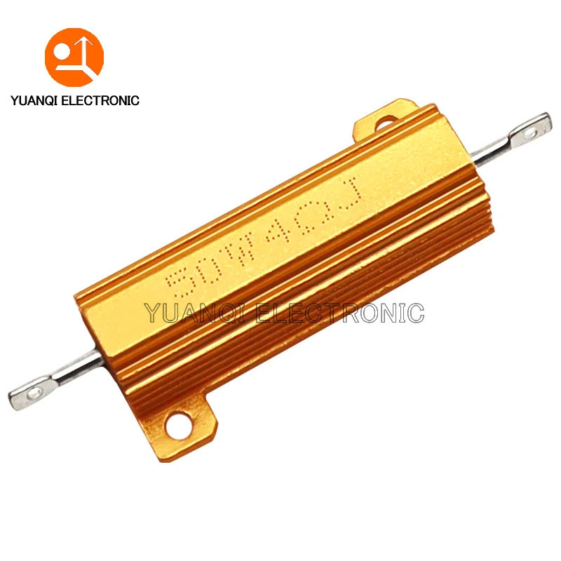 50W RX24 อลูมิเนียมโลหะกรณี Wirewound Resistor 0.01R - 100K 0.2R 0.25R 1R 4R 6R 8R 10R 35R 80R 100R 