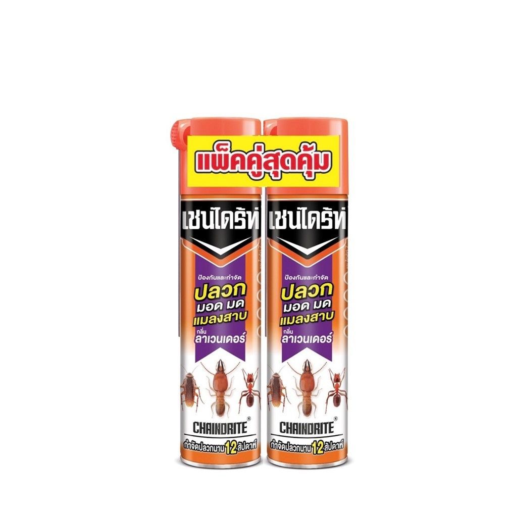 เชนไดร้ท์7กำจัดปลวกแมลงลาเวนเดอร์600มลX2 CHAINDRITE 7 TERMITE LAVENDER 600ML.X2