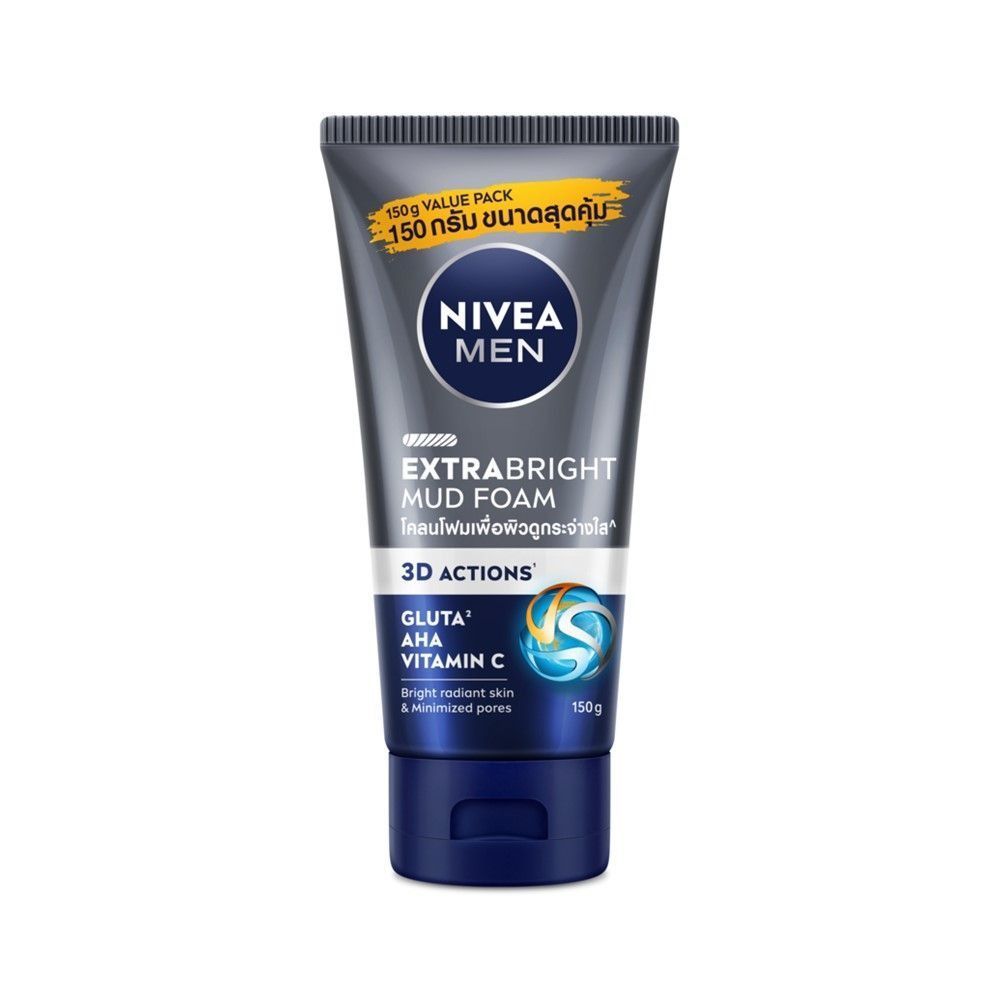 [สินค้าส่งด่วน] นีเวียเมน เอ็กซ์ตร้าไวท์ มัดโฟม 150กรัม NIVEA MEN EXTRA WHITENING MUD FOAM 150G