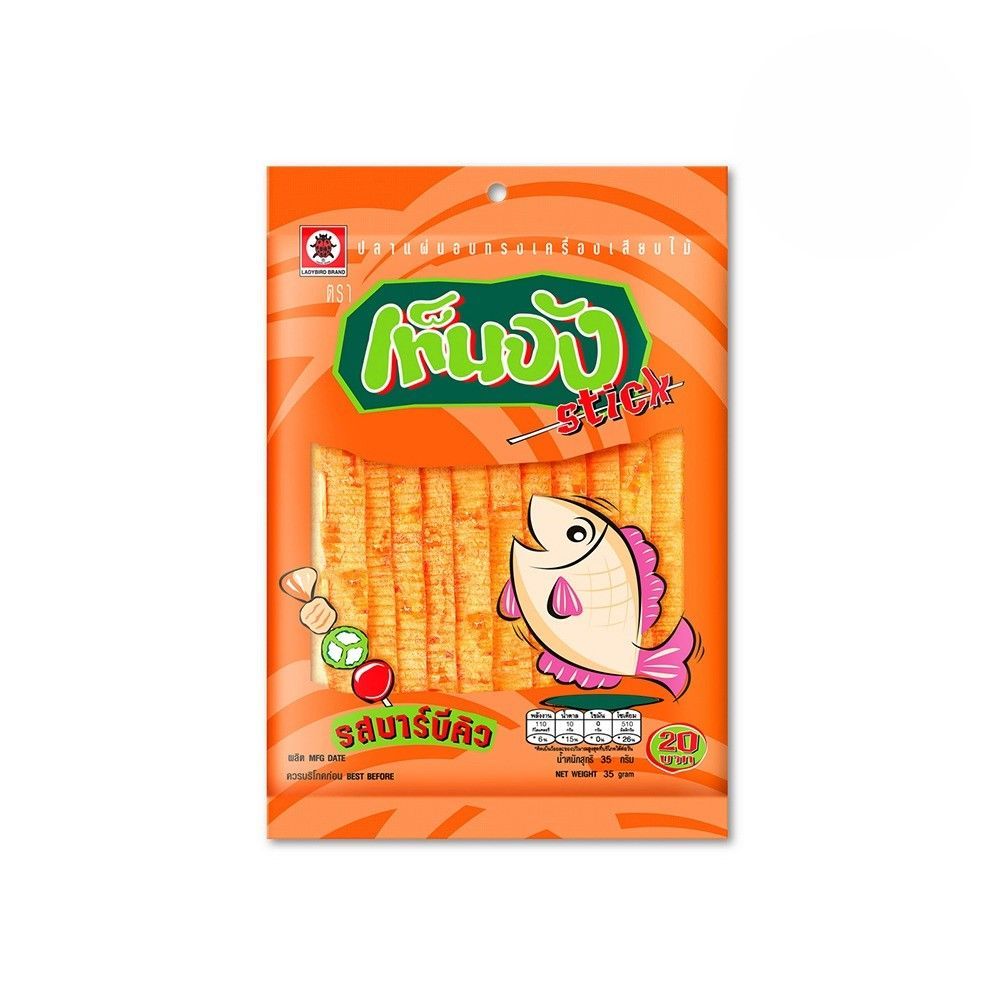 เท็นจังสติ๊กบาร์บีคิว 35 กรัม TEN JUNG FISH SNACK BBQ 35 G.