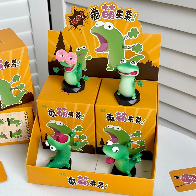 Beaver Transformation Plan กล่องตาบอดหุ่นสนุกสีเขียว Lizard เครื่องประดับของขวัญวันเกิดที่ไม่ซ้ํากัน