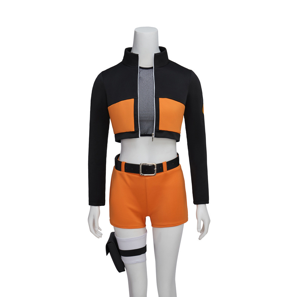 Ninja cosplay costume: Shippuden Uzumaki Naruto female version anime cosplay outfit