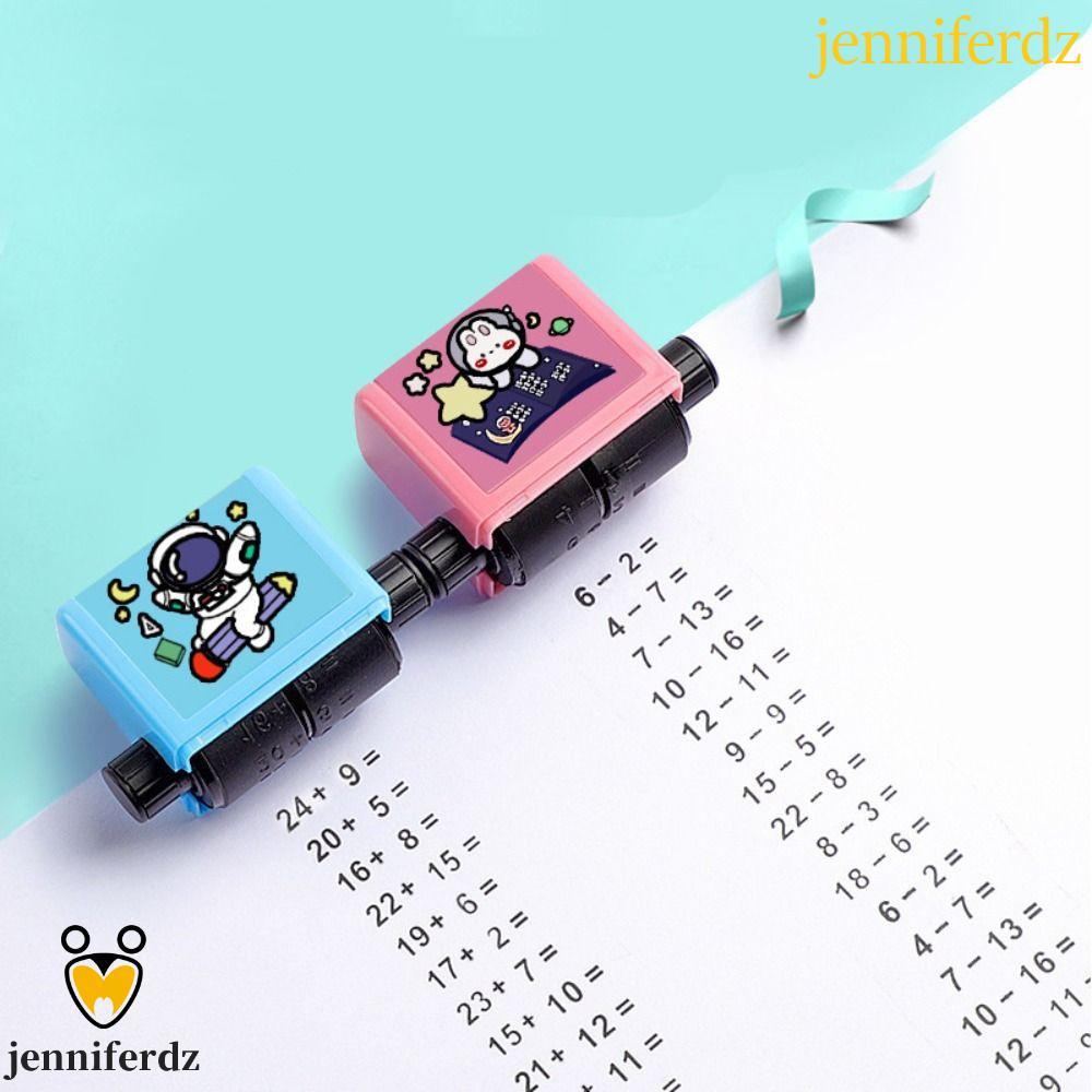 JENNIFERDZ ตราประทับคณิตศาสตร์สําหรับเด็ก, ซีลเลขคณิตลูกกลิ้งเติม DIY, กองเลขลบความคิดสร้างสรรค์นักเรียนชั้นประถมศึกษา