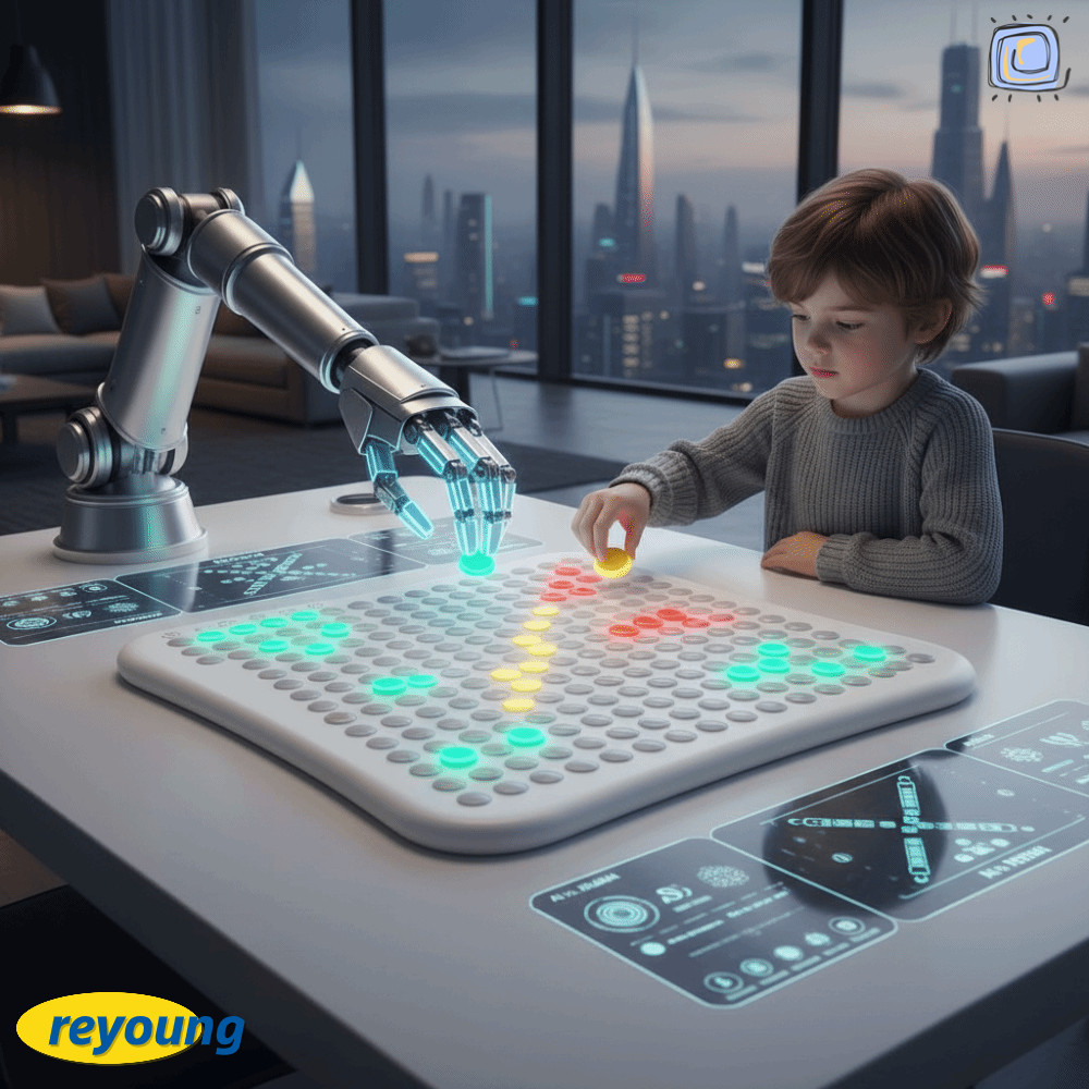 REYOUNG Gobang อัจฉริยะ AI Educational Smart Electronic Gomoku, Portable 5-in-1 Two-player Interacti