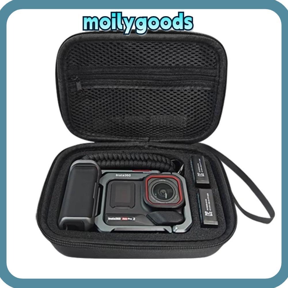 MOILYHD กระเป๋าเก็บของ, Shock Resistance Fall Protection Carrying, แบบพกพา EVA สําหรับ Insta360 Ace 