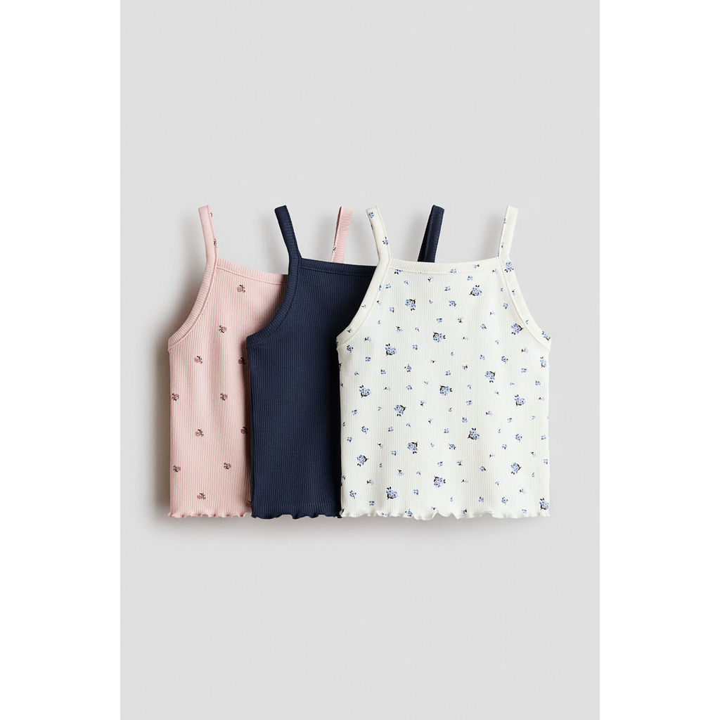 H&M(เอชแอนด์เอ็ม) ชุดเสื้อสายเดี่ยวผ้าฝ้าย 3 ชิ้น เด็กหญิง 1335500_1
