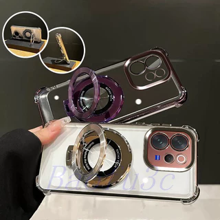 เคส Vivo V70 / V70 FE / V60 / V60 Lite / V50 Lite / V40 Pro ถุงลมนิรภัยสี่มุมป้องกันการตก เคสโทรศัพท์โปร่งใสพร้อมขายึด CDSJ