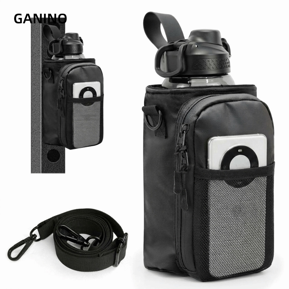 GANINO Magnetic Crossbody Bag,กันน้ําพร้อมกระเป๋าโทรศัพท์กระเป๋าขวดน้ําแม่เหล็ก,5 Neodymium Magnetsต