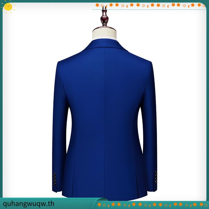 Cozy Up Men Double Breasted Suit Jacket for Men Business Blazer for Wedding (ไม่รวมกางเกง)