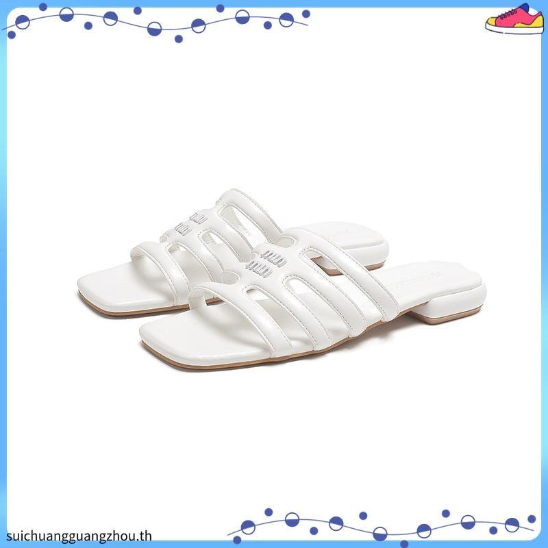 LA BELLA  รองเท้าส้นเตี้ยหนังแกะ รุ่น GLADIATOR SANDALS