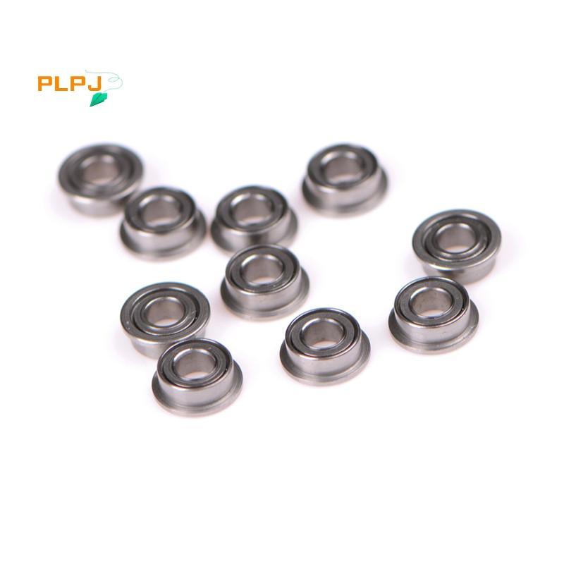 PLPJ 10PCS MF63zz Mini Metal Double Shielded Flanged Ball Bearings (3mmX6mmX2.5mm) ใหม่
