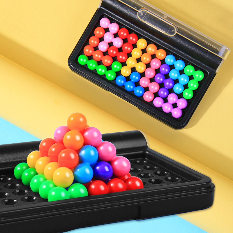 Le Jier Wisdom Pyramid Magic Bead Battle Children Space Logical Thinking Training Development ของเล่