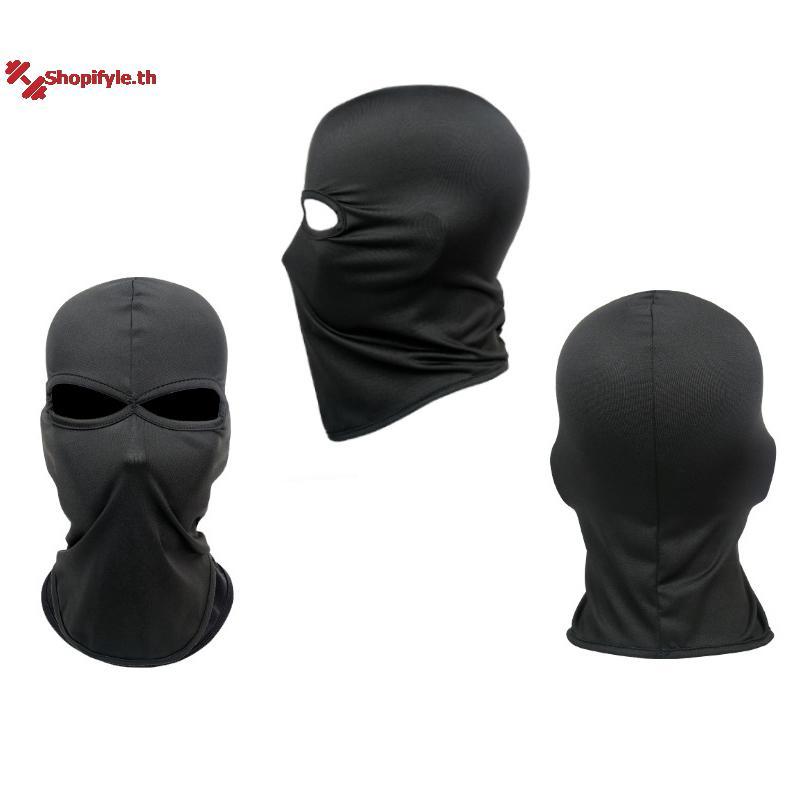 Shopifyle 2 หลุม Balaclava รถจักรยานยนต์ Face Mask Windproof Full Face Shield สําหรับชายสกี Biker th