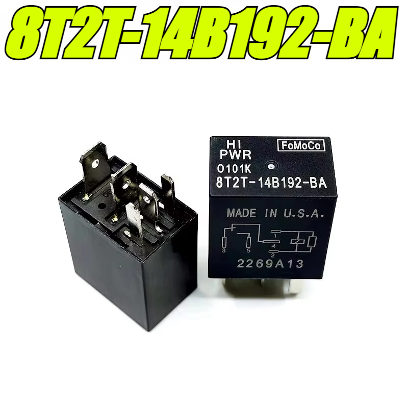 1 ชิ้น/ล็อต 100% ของแท้รีเลย์: 8T2T-14B192-BA 8T2T-14B192-AA 8T2T-14B192-AB 12V 4 5pins รีเลย์ยานยนต