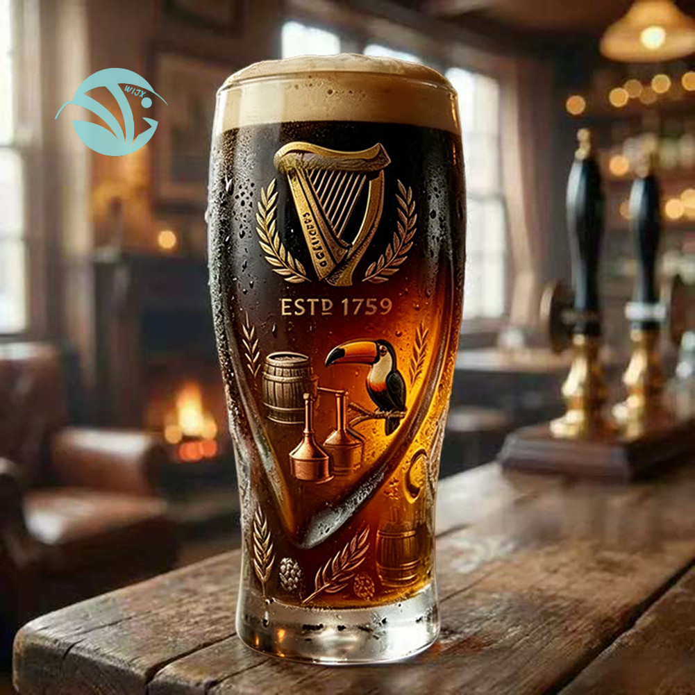 Guinness Toucan Pint Glass อย่างเป็นทางการพรีเมี่ยม High-Clarity ทนทาน Glass ของขวัญเซอร์ไพรส์วันพ่อ
