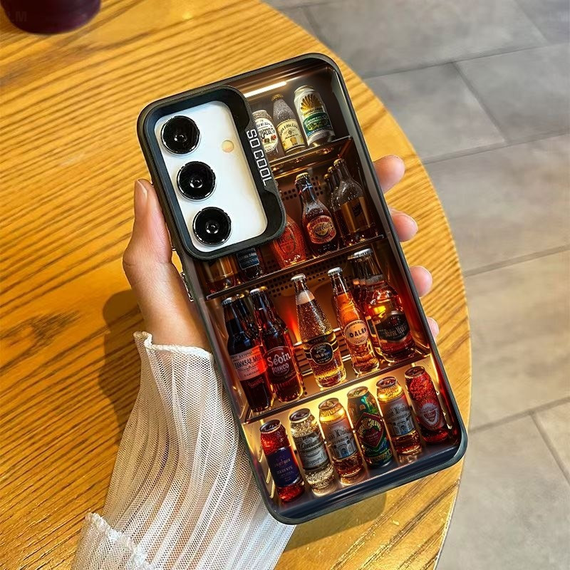 น้ําแข็งเครื่องดื่มปาร์ตี้เคสโทรศัพท์อินเทรนด์พรีเมี่ยมเข้ากันได้Samsung A06/A14/S22/S23FE/S24ULTRA/