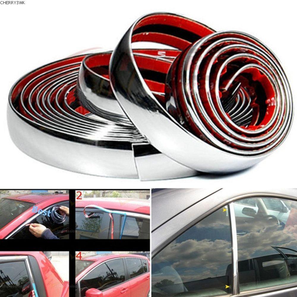 19VJKEPSHOP แถบตกแต่งกันชนจัดแต่งทรงผมอัตโนมัติภายนอกภายในแผ่นโครเมี่ยมสดใส
