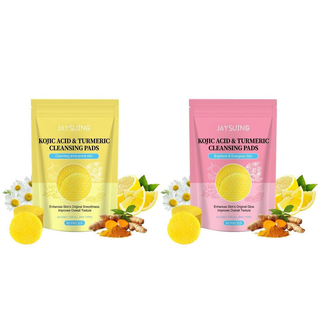 [คลังสินค้าพร้อม] Jaysuing Koji Acid Turmeric Cotton Pads ทําความสะอาดรูขุมขนบนใบหน้าอย่างอ่อนโยน Mo