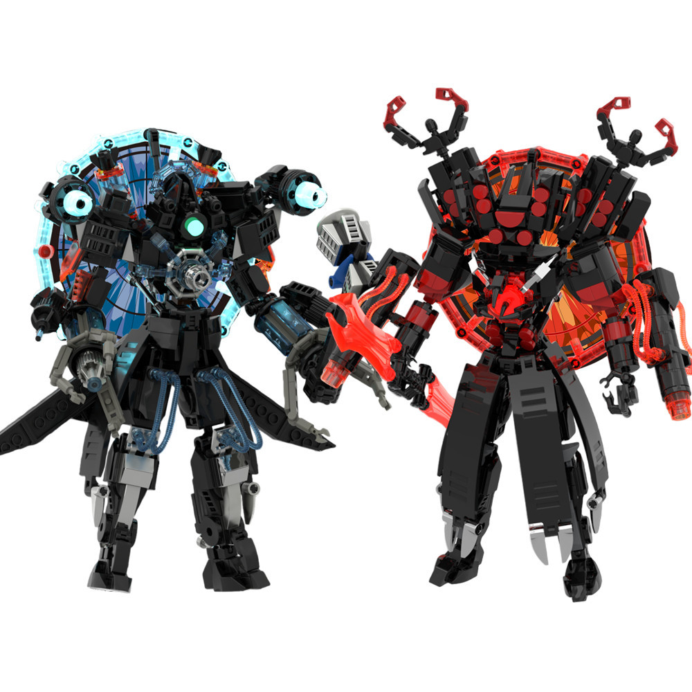 MOC Skibidi Toilet Titan Monitor Man/Titan กล้อง man/Titan Tv man Building Block ของเล่นเด็กของขวัญ