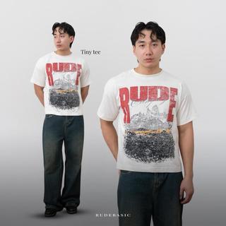 RUDEBASIC - Camping Tiny Tee  | Heavy Weight | Kaos Pria | Kaos vintage