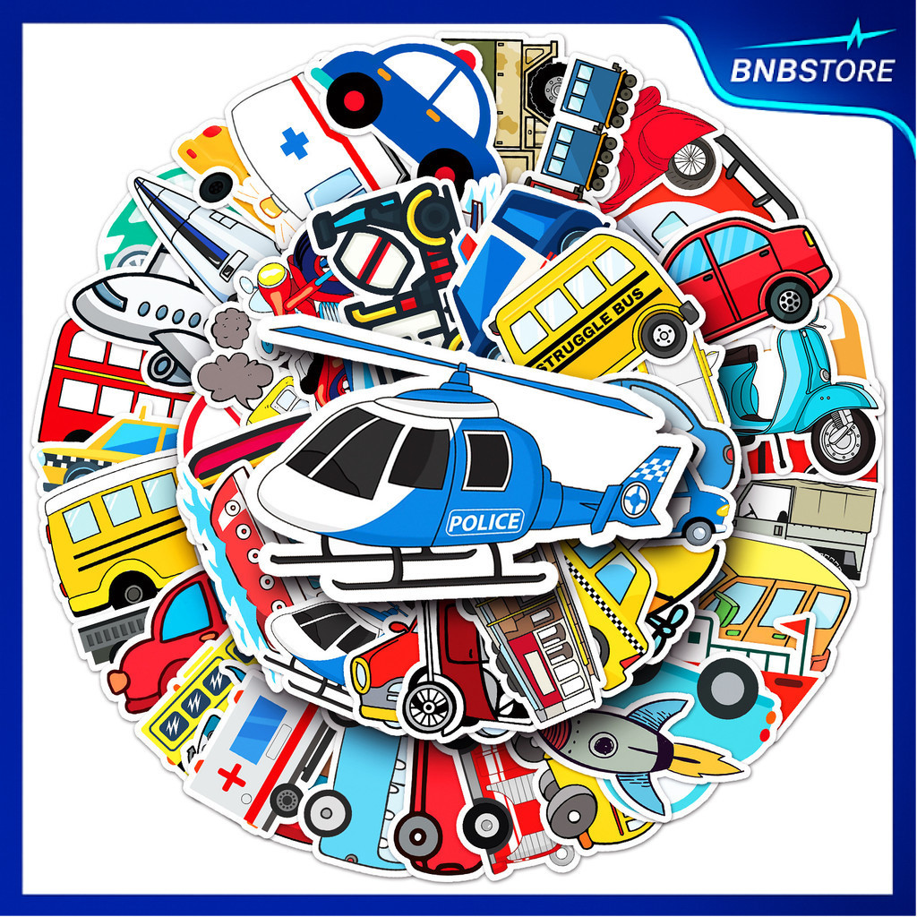 ส่งจากไทย 50ชิ้น Sticker รถ มอไซด์ เครื่องบิน Vehicle Ship Car Motorcycle Airplane Helicopter พร้อมส่ง