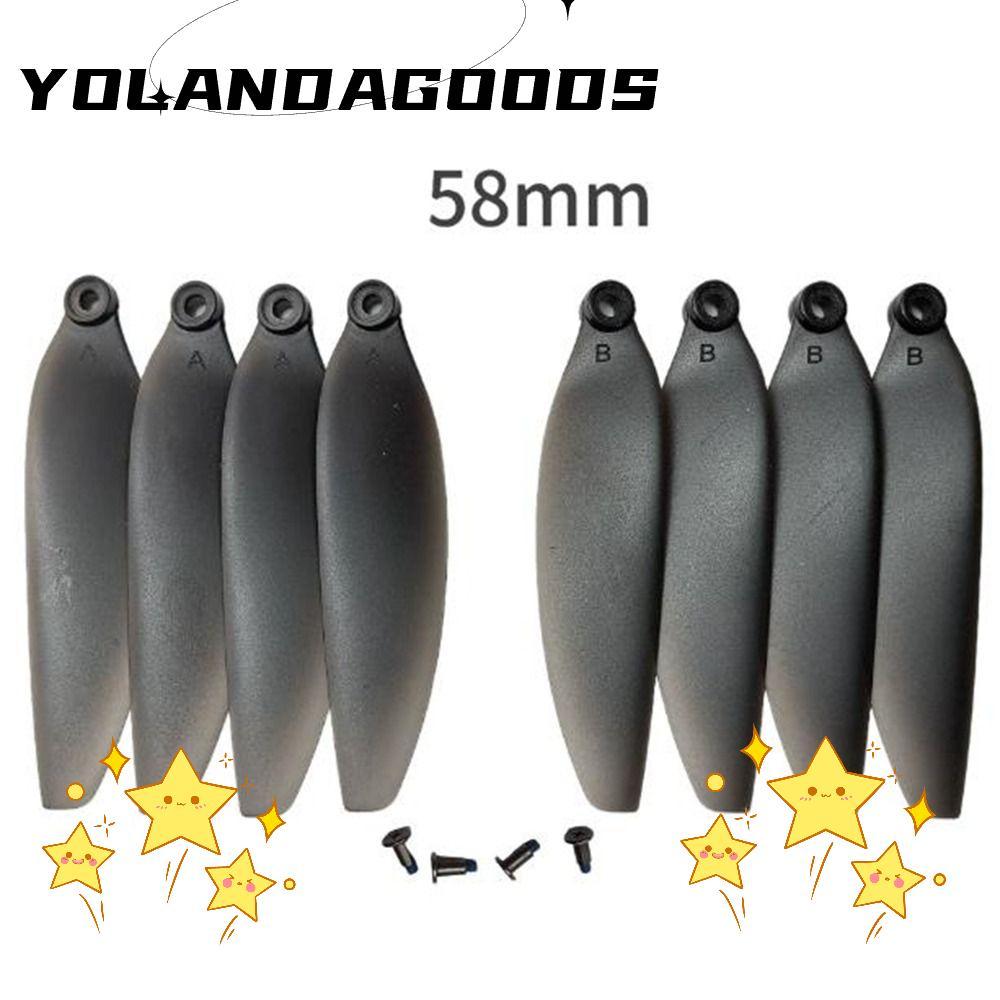 YOLA ใบพัดพับใบมีด, Universal สีดํารีโมทคอนโทรล Drone อะไหล่, 58 มม./66 มม.พลาสติก Quadcopter ใบมีดอ